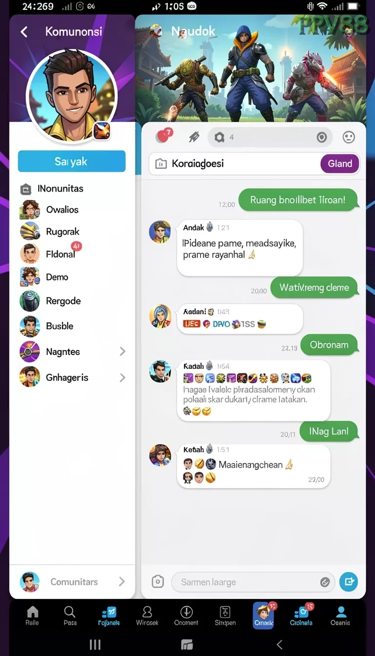 Cuplikan layar VGOWIN — menu navigasi